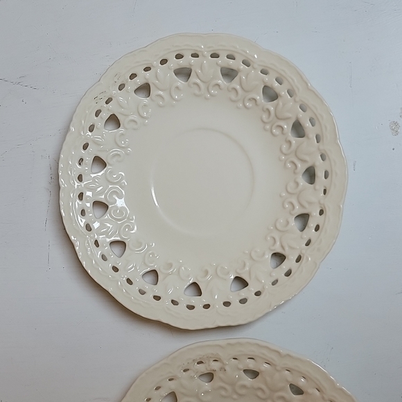 Skye McGhie Cream Lace Fine Porcelain Tea Service Set. - Picture 5 of 16